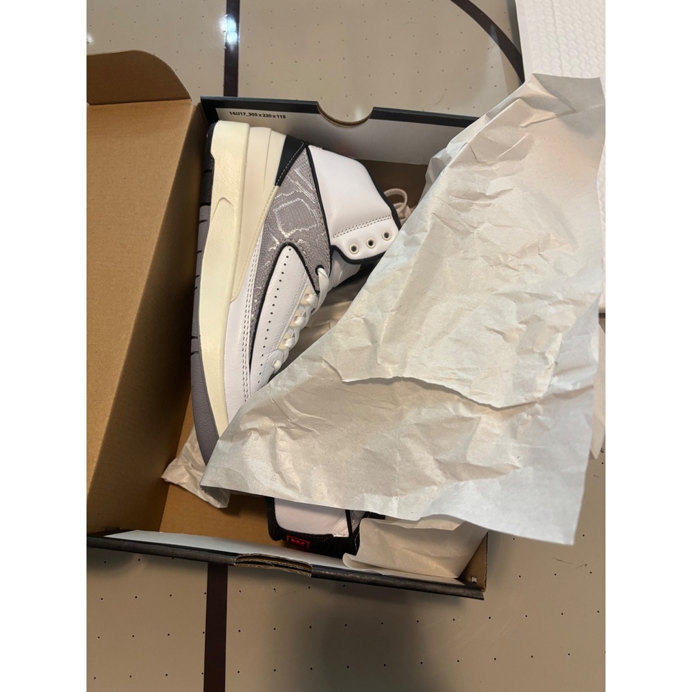 Air Jordan 2 Retro GS White Fire Red Black Sail DQ8562-102 Boys Size 5.5Y NEW - Picture 6 of 8
